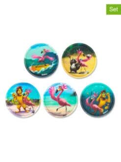 Ergobag 5tlg. Klettie-Set "Flamingo" In Bunt