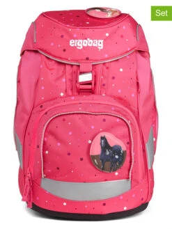 Ergobag 5tlg. Set "Urlaub Auf Dem Reitbärhof" In Pink