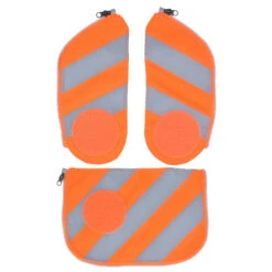 Ergobag Cubo Seitentaschen-Zipset Orange Reflektor, 3-tlg.