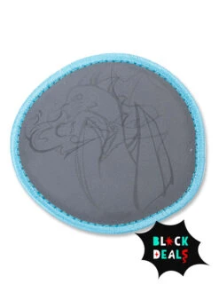 Ergobag Reflektor-Klettie "Drachen" In Grau/ Hellblau